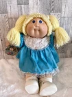 Vintage 1984 CABBAGE PATCH KIDS Girl Doll Lemon Yellow Hair Blue Eyes Outfit Tag