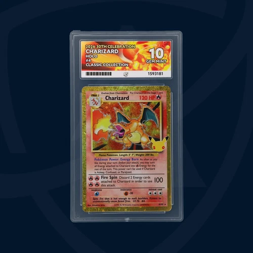 Pokemon TCG Charizard 30th Celebration 4/102 ACE 10