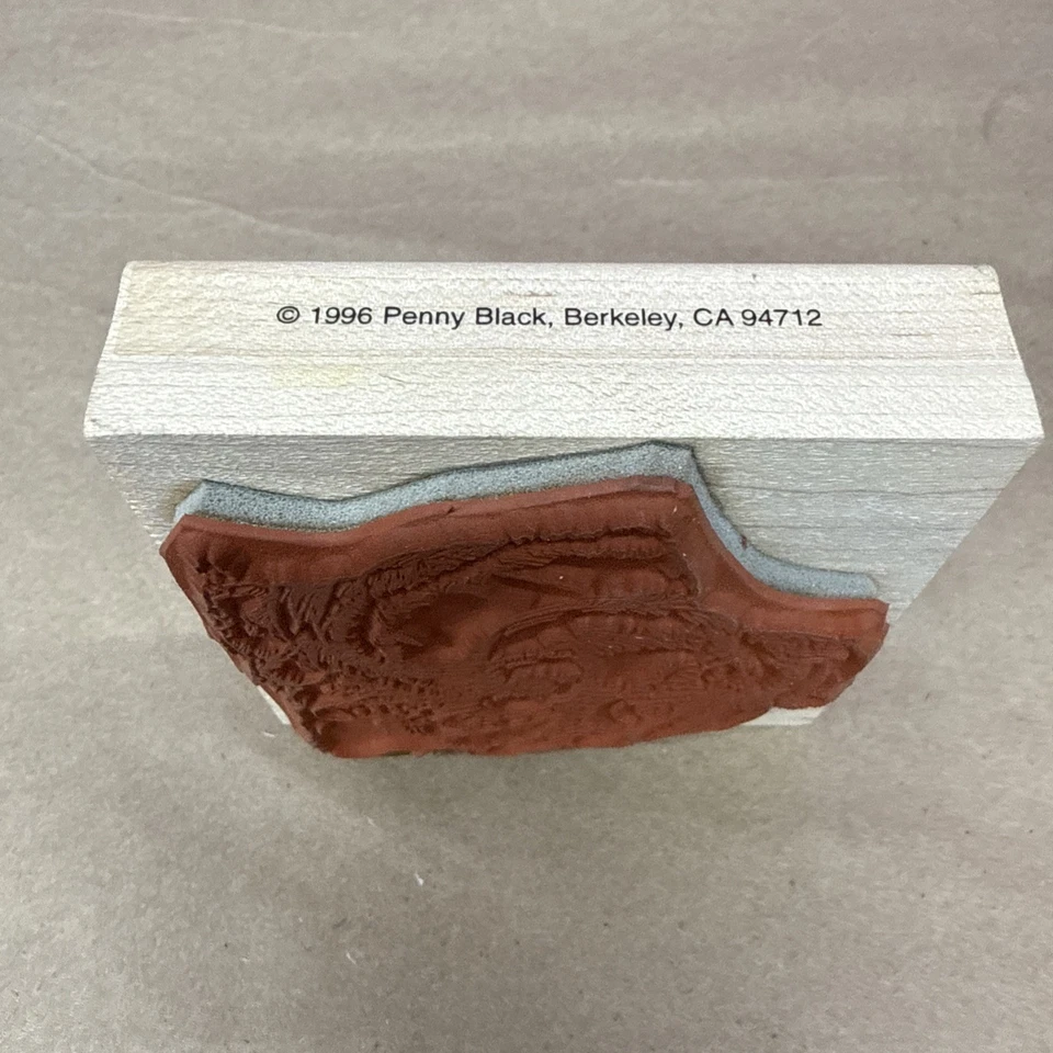 Черный резиновый штамп пенни. Редкая марка. Марка Санта и снеговик. Рождественская марка - Изображение 3 из 4