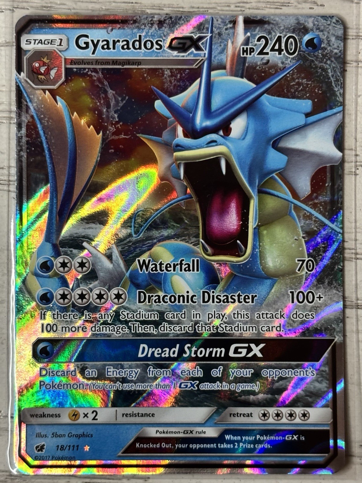 Gyarados GX 18/111 – Sun & Moon Crimson Invasion – Pokémon TCG NM