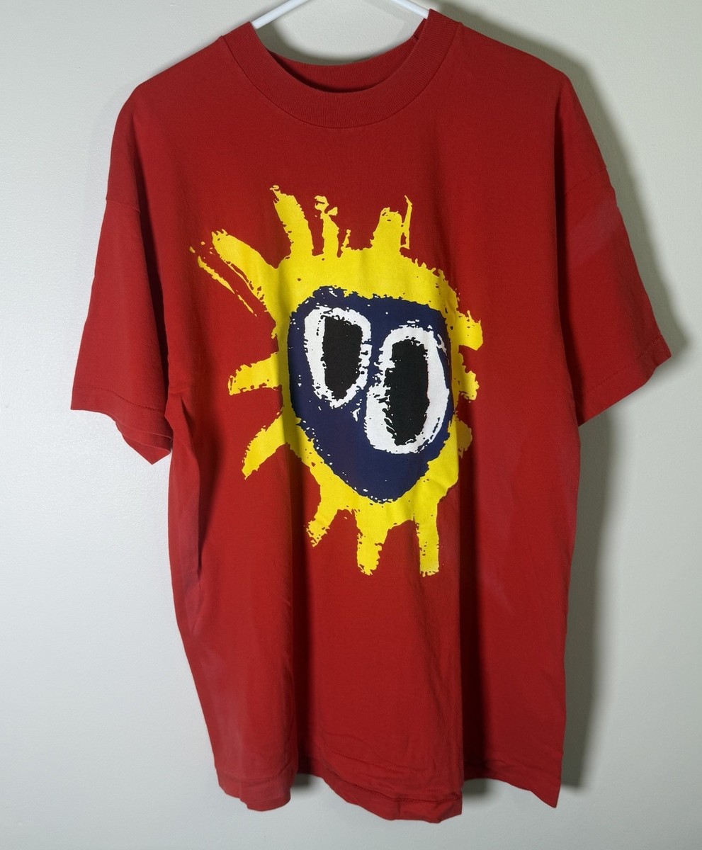 【専用】Primal Scream　Tシャツ　90s　XLサイズ Vintage 90s Primal Scream Screamadelica Rock Band Red Tee Shirt