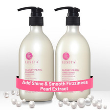 Luseta Glossy Pearl Shampoo and Conditioner Set Smooth  Moisturize, Fight Frizz