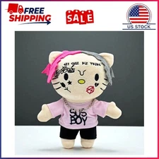 24cm Hello Kitty Lil Peep Plush Toy, Cute Anime Collectible, Gift for Fans