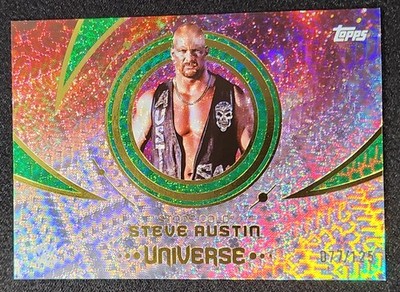 2025 Topps Universe WWE Stone Cold Steve Austin Green Electric /125
