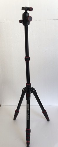 Sunpak 620601BB Travellite Pro Reverse Folding 63" Tripod Black With Red Accents - Picture 3 of 8