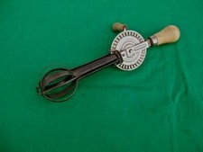 EARLY WOOD HANDLED EGG BEATER PAT. NOV.28 1916 USA.