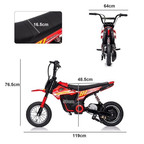 2025 NUOVA 12 Pollici Bambini Moto Elettrica 35OW Moto Elettriche Range 15km Dirt Bike - Foto 6 di 14
