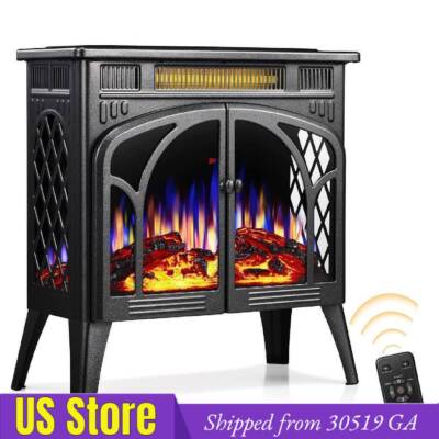26.5'' Grey Electric Fireplace Stove Heater with 3D Flame from ,from GA 30519