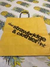 Vintage Strawbridge & Clothier Department Store Yellow Paper  Bag  16”x16”