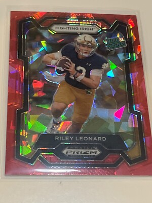 2024 Panini Prizm Draft Picks - Ruby Wave Prizm #106 Riley Leonard (RC)