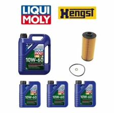 For BMW E39 M5 2000 to 2003 8-Liters Oil & HENGST Oil Filter Oil Change Kit