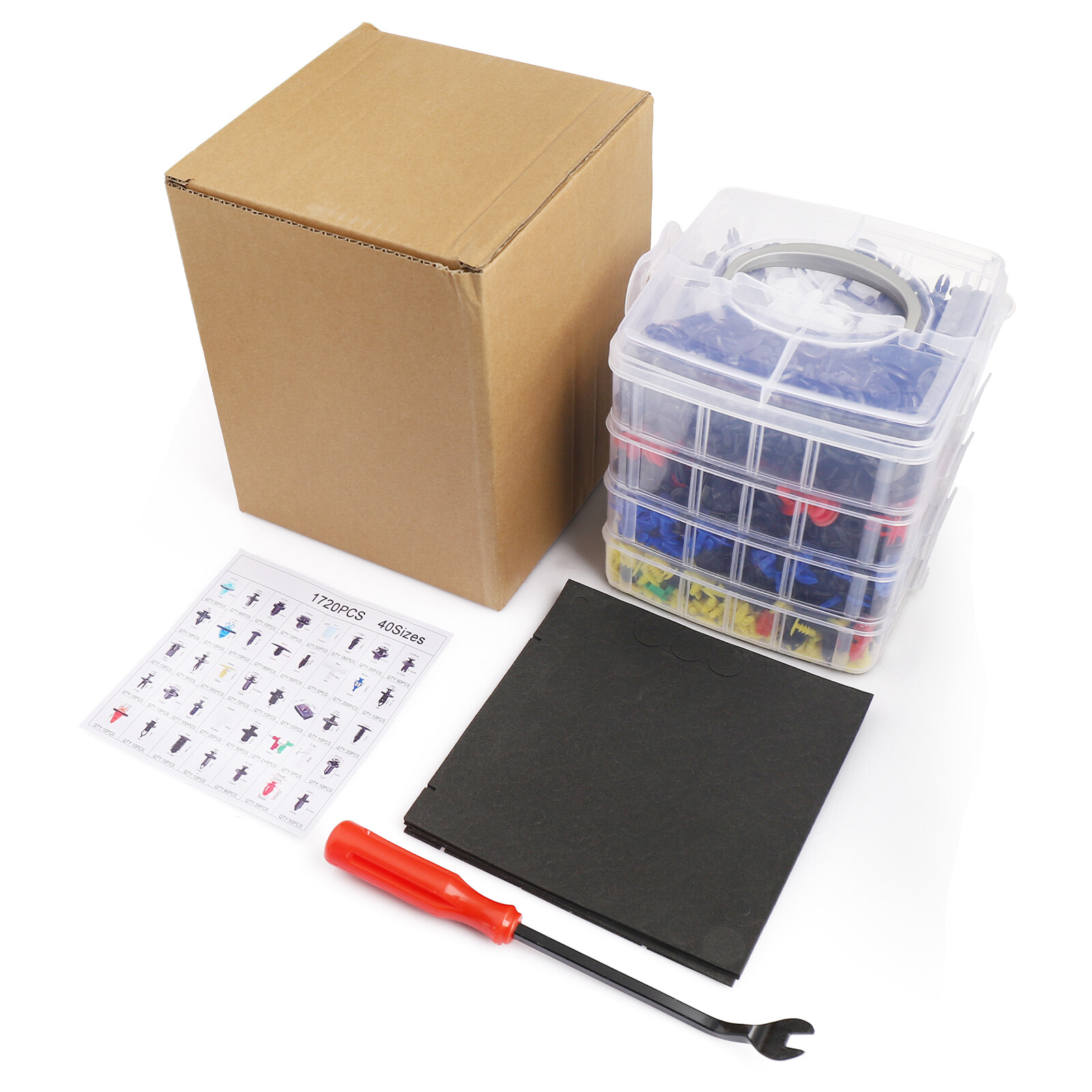 2021 Pcs Car Retainer Clips & Auto Fasteners Plastic Push Rivets Clips 40 Sizes