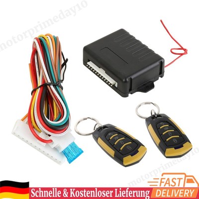 Car Keyless Entry System Button LED Keychain Central Door Lock Kit 410/T112