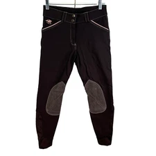 Piper by Smartpak Breeches Equestrian Riding Pants Womens 28L Brown Double 29X28
