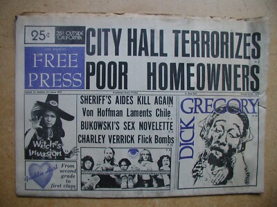 Los Angeles Free Press. October 19-28, 1973. Underground Counterculture