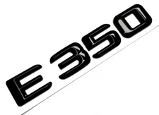 #1 BLACK E350 REPLACEMENT FOR MERCEDES REAR TRUNK EMBLEM BADGE NAMEPLATE DECAL