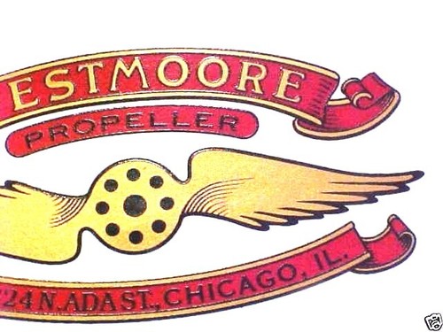 Westmoore Propeller Decal Set of 2 for Vintage Aircraft WW1 - 1920s WATER SLIDE - Picture 4 of 5