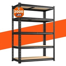 5-Tier Heavy Duty Metal Shelving Unit Garage Shelves Utility Rack Adjustable 72"