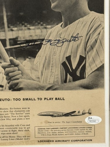 New York Yankees Phil Rizzuto signed Framed 11x14 photo w/ JSA - Picture 2 of 2