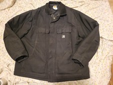 Carhartt Men's Arctic Quilt Lined Jacket Front-zip Yukon Coat C55 Black 2XL