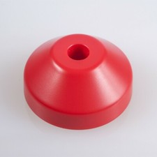 100 Brand New RED Dome Shape 45rpm Turntable Adapters