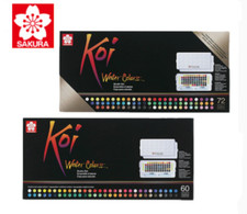 Sakura Koi Watercolor Paint Set with Brush, 60,72 Colors Sketch Drawing