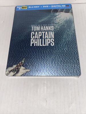 Captain Phillips STEELBOOK + Bluray + DVD Disc, 2014 (NEW) **READ