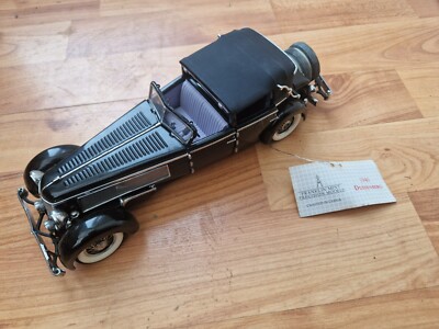 Maßstab 1:24 Franklin Mint Classic 1940 Duesenberg SJ Stadtauto schwarz Diecast Modell
