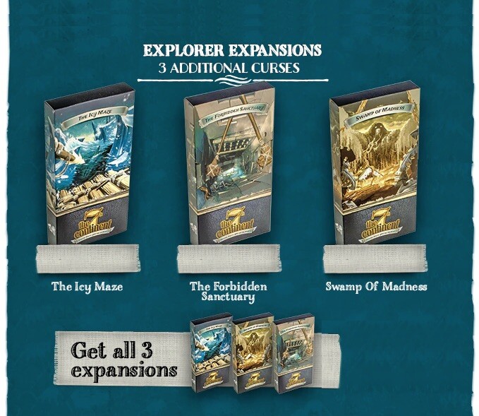 new 7TH CONTINENT EXPLORER BUNDLE EXPANSIONS +Kickstarter +Icy + 