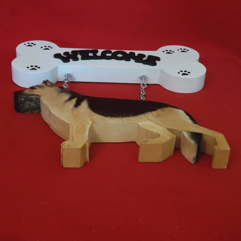 Wendy Country Critters Welcome Dog Sign German Shepherd - Image 3 of 4