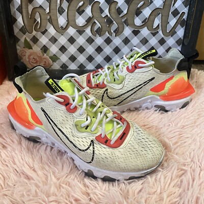 Nike Women's React Vision Orange Volt CI7523-100 Size Running Shoes