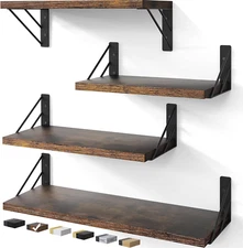 Wall Mounted Floating Shelves Set of 3 for Bedroom, Living Room, Kitchen, Bathro