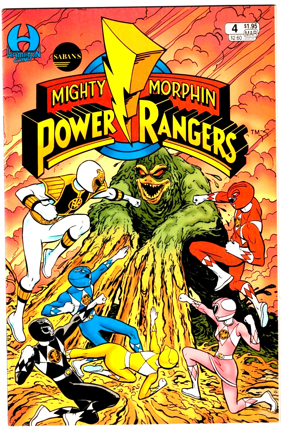 MIGHTY MORPHIN POWER RANGERS #4 (VF+) Saban's TV Series! HTF Hamilton 1995