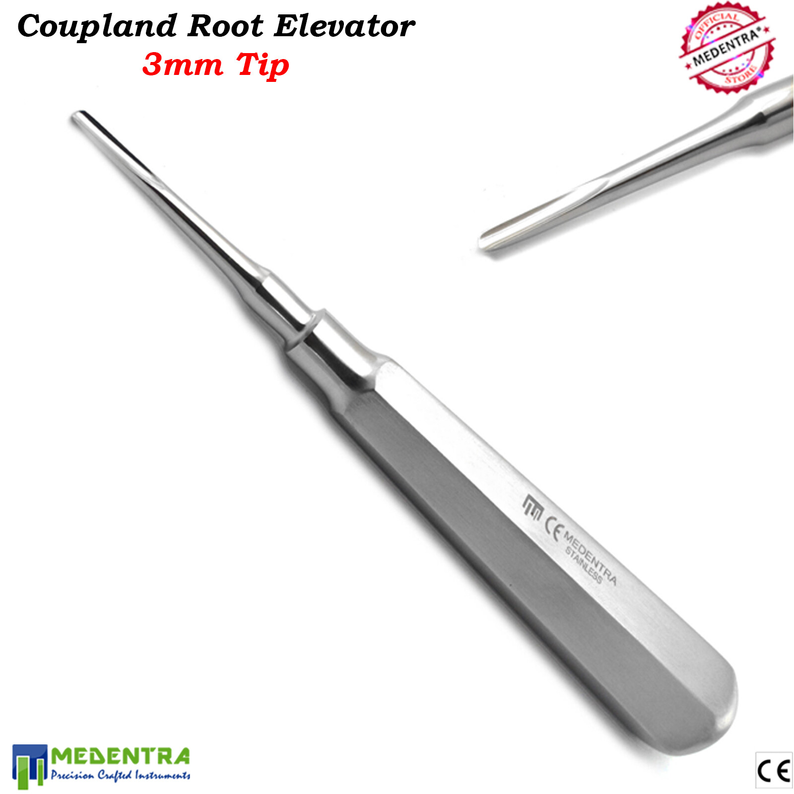Coupland Oral Surgery Root Elevators Set of 3 Veterinary Surgical Tools
