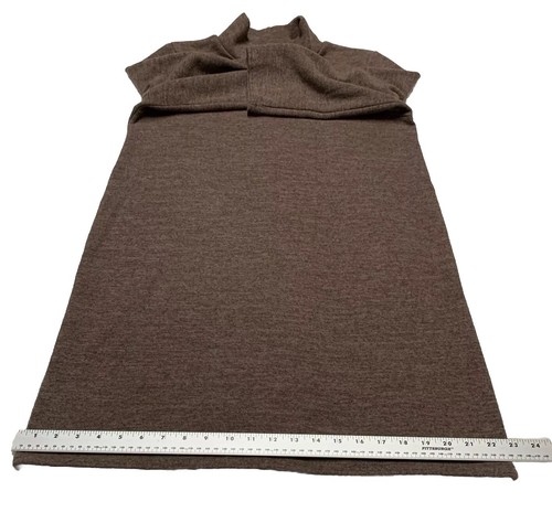 ZARA Women's Large Brown T-Shirt Mini Dress 3/4 Sleeve Stretch Turtleneck - Picture 6 of 12