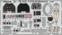 MW22 Eduard FE1231 P-51D-20 Weekend 1/48 Zoom Set For Eduard