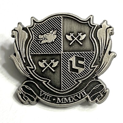 Kingdom Heraldic Shield Metal Pin Loot Crate August 2017 Collectible Badge