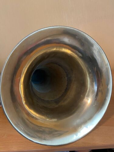 Tuba "Bb" Brass Pipe Wind Instrument Brass USSR Horn Mouthpiece Vintage Rare - Picture 6 of 7