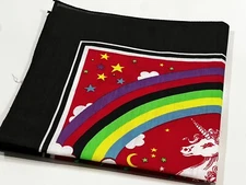 Vintage 1980’s Rainbow Unicorn Bandana Multicolored