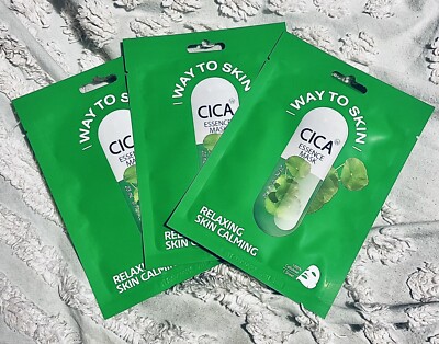 | WAY TO SKIN | CICA Essence Sheet Mask X3 ~ 23ml/0.77 fl. oz. each