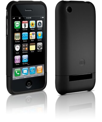 Philips Matt Schwarz Polycarbonat Hard Case Hülle für iPhone 3G 3GS - NEU