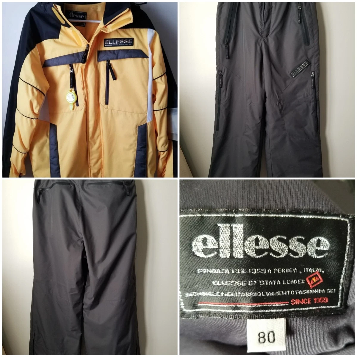 Elementair verkoper Dezelfde ELLESSE Navy Blue Hooded Padded Ski/Snow Jacket Coat Size 95 and pants size  80 | eBay