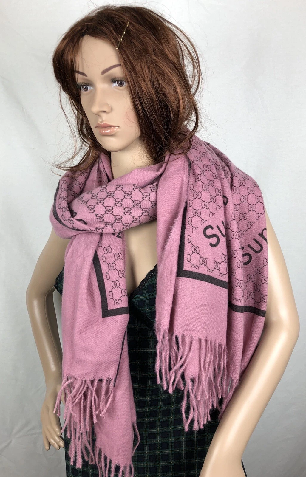 SUPREME   Dusty Pink Wool Scarf 76x32