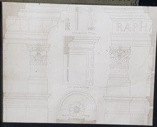 Elevation Details, Palazzo Della Cance... Rome, Italy, Magic Lantern Glass Slide