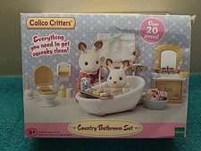 EPOCH CALICO CRITTERS COUNTRY BATHROOM SET NIB