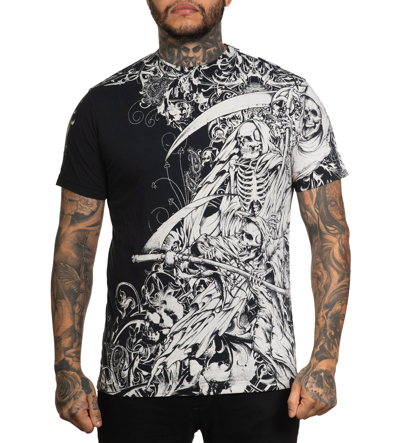 Xtreme Couture By Affliction Herren T-Shirt Dark Ha Produktbild-Vorschau 2