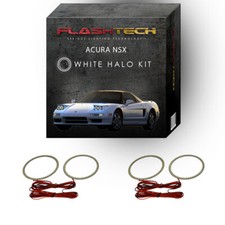 White Angel Eye LED Headlight Halo Ring kit for 1991-2001 Acura NSX Headlights