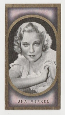 Una Merkel 1938 Carreras Film Favourites Tobacco Card #9