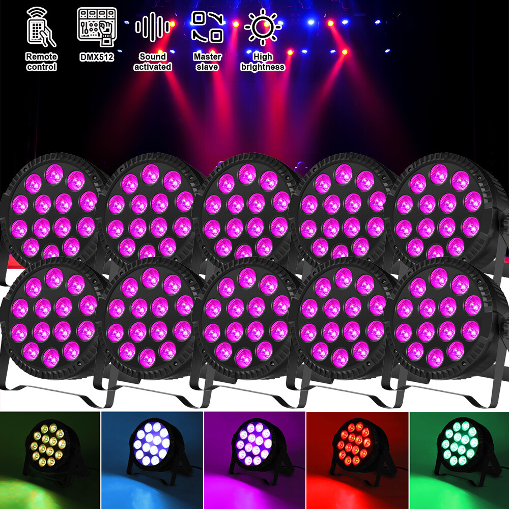 4x 140W RGBW 14 LED PAR Luce Di Scena DMX Discoteca Party Fari - Foto 10