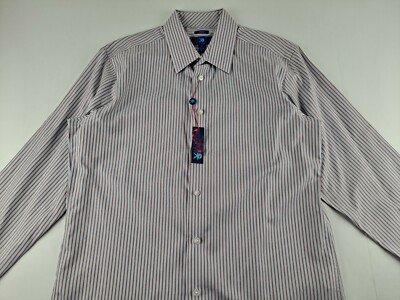 NEW Egara Non Iron Slim Fit Men L Brown 